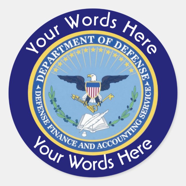 Adesivo Redondo DFAS Sticker dos Serviços de Contabilidade do Seto (Frente)