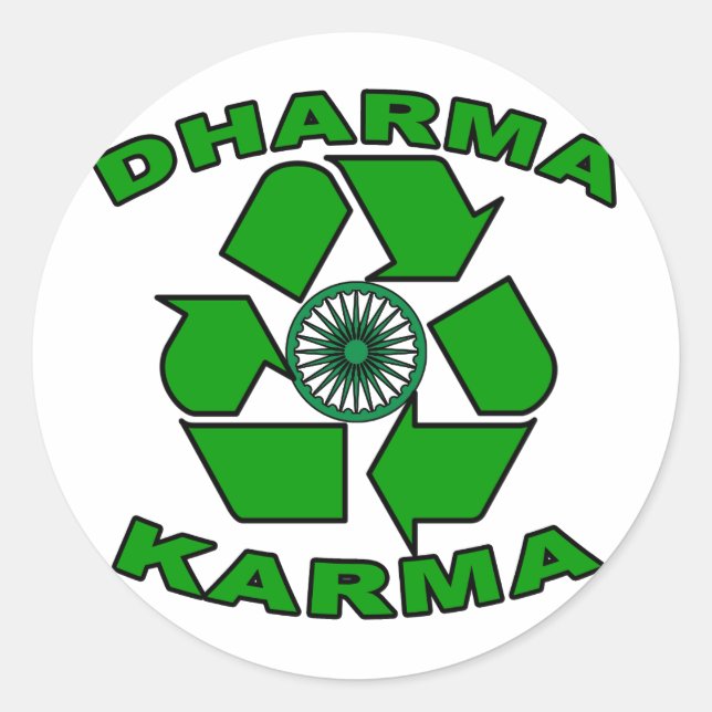 Adesivo Redondo Dharma Karma Eco Design (Frente)