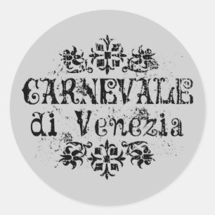 Adesivo Redondo Di Venezia de Carnevale