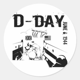 Adesivo Redondo DIA-D 6 de junho de 1944