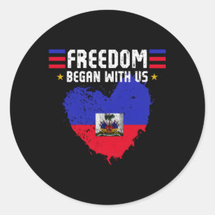 Adesivo Redondo Dia da Celebração da Independência Haitiana