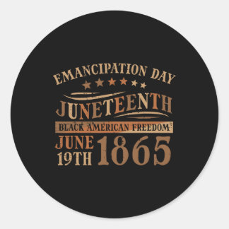Adesivo Redondo Dia da Emancipação 19 de junho de 1865 Homens Wom