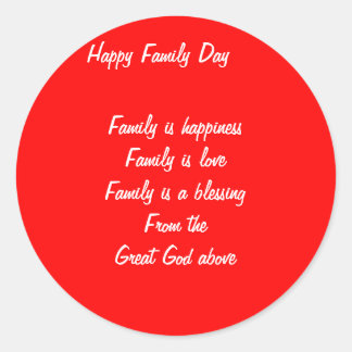 Adesivo Redondo Dia da Família