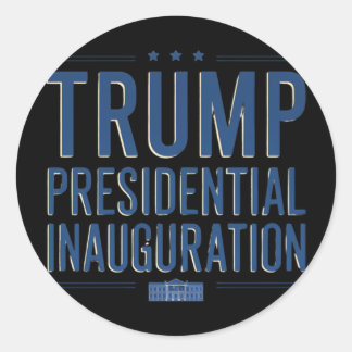Adesivo Redondo Dia da Inauguração 2025 - Donald Trump 47.º Presid