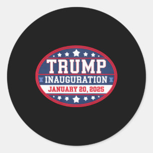 Adesivo Redondo Dia da Inauguração de Donald Trump 2025
