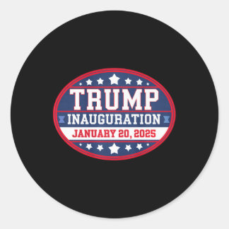 Adesivo Redondo Dia da Inauguração de Donald Trump 2025