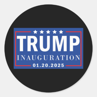 Adesivo Redondo Dia da Inauguração do Presidente Trump Janeiro de 