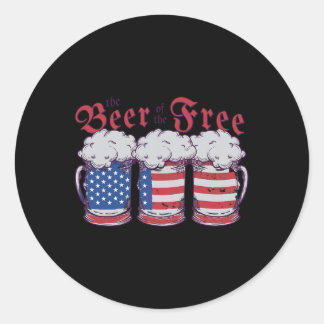 Adesivo Redondo Dia da Independência Americana 4 de julho Cerveja 