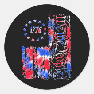 Adesivo Redondo Dia da Independência Bandeira Americana Patriótica