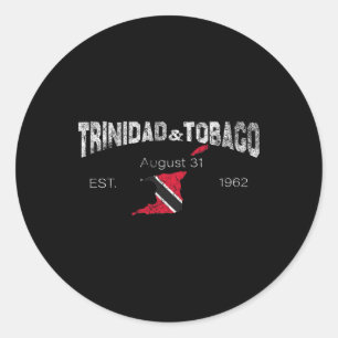 Adesivo Redondo Dia da Independência de Trinidad e Tobago