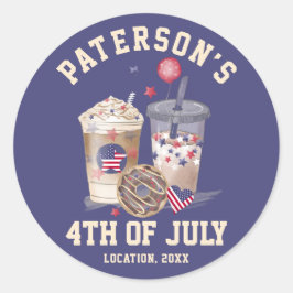 Adesivo Redondo Dia da Independência do Partido Sindicato da Famíl