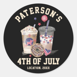 Adesivo Redondo Dia da Independência do Partido Sindicato da Famíl