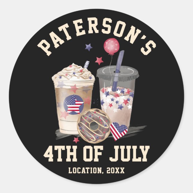 Adesivo Redondo Dia da Independência do Partido Sindicato da Famíl (Frente)