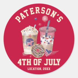 Adesivo Redondo Dia da Independência do Partido Sindicato da Famíl