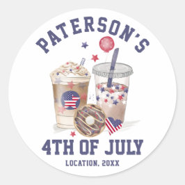 Adesivo Redondo Dia da Independência do Partido Sindicato da Famíl