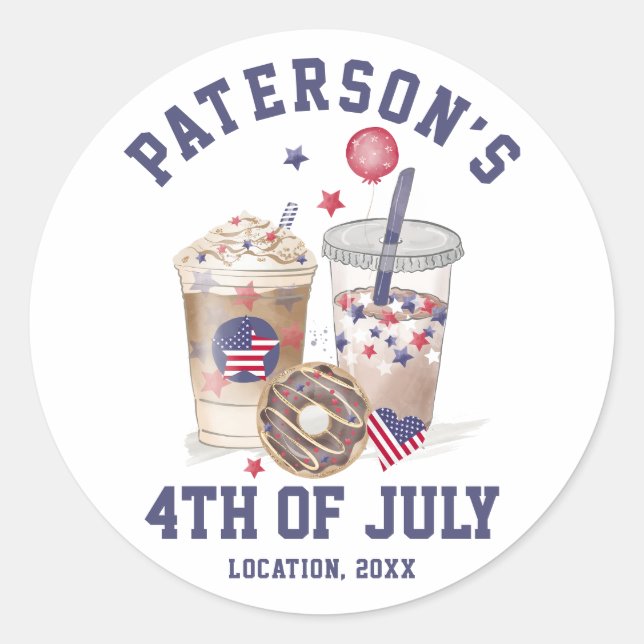 Adesivo Redondo Dia da Independência do Partido Sindicato da Famíl (Frente)