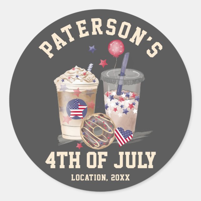 Adesivo Redondo Dia da Independência do Partido Sindicato da Famíl (Frente)