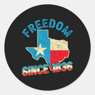 Adesivo Redondo Dia da Independência do Texas 1836