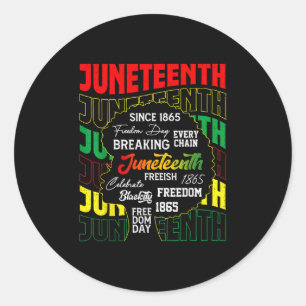Adesivo Redondo Dia da Liberdade 19 de junho de 1865 Dia da Liberd