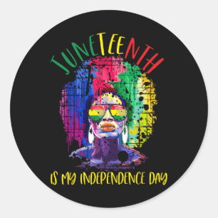 Adesivo Redondo Dia da Liberdade - Afro-Americano, 19 de junho