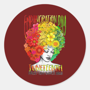 Adesivo Redondo Dia da Liberdade - Afro-Americano, 19 de junho