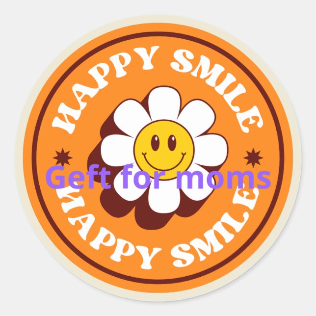 Adesivo Redondo Dia da mãe do Sticker (Frente)