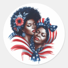 Adesivo Redondo Dia da Mãe Patriótico