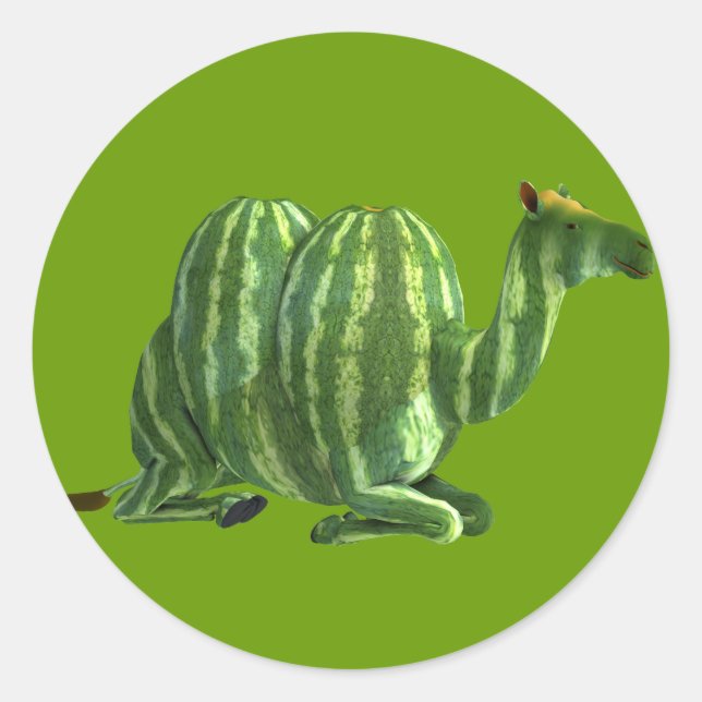 Adesivo Redondo Dia da Melancia Nacional Dromedário (Frente)