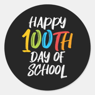 Adesivo Redondo Dia Da Professora Meninas Meninas Feliz 100 Da