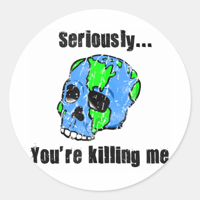 Adesivo Redondo Dia da Terra (Frente)