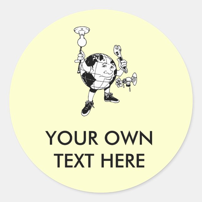 Adesivo Redondo DIA DA TERRA - energia das economias (Frente)