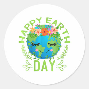 Adesivo Redondo Dia da Terra Engraçado Citação da Terra Feliz Dia