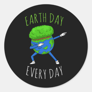 Adesivo Redondo Dia da Terra Todo Dia Ciência Reciclar Ambiente Gi