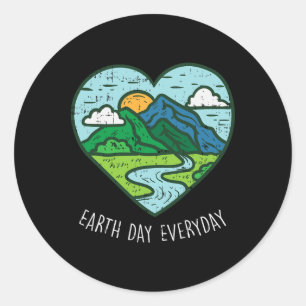 Adesivo Redondo Dia da Terra Todos os dias 22 de abril Gif ambient