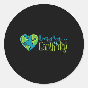Adesivo Redondo Dia da Terra Todos Os Dias O Arco-Íris Torna A Ter