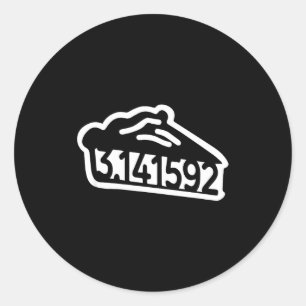 Adesivo Redondo Dia da torta 3.14 piada engraçada de matemática ne