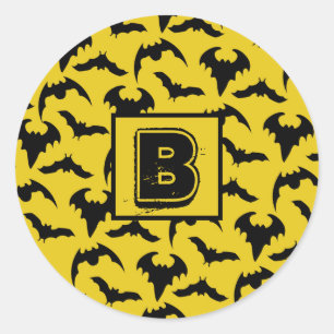 Adesivo Redondo Dia das Bruxas Amarelas e Negras