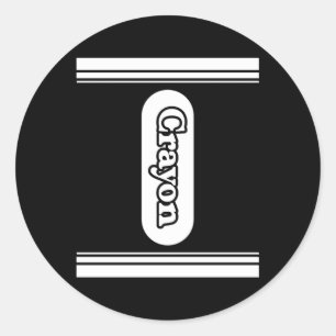 Adesivo Redondo Dia das Bruxas de Black Crayon Box