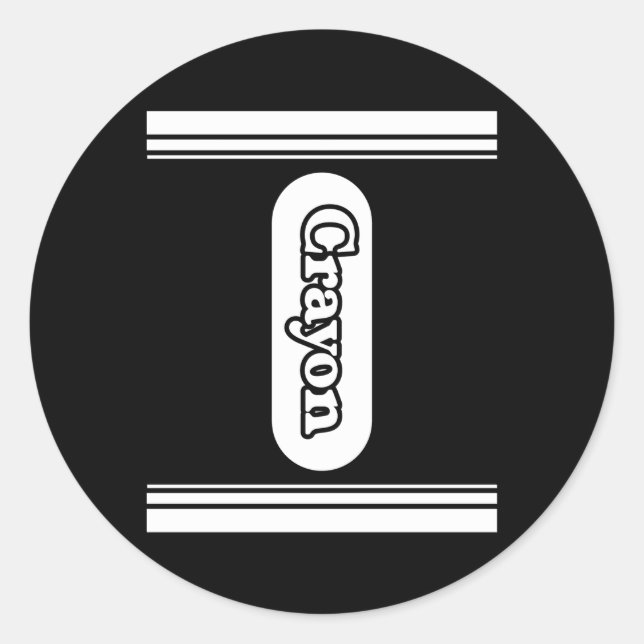 Adesivo Redondo Dia das Bruxas de Black Crayon Box (Frente)