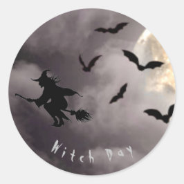 Adesivo Redondo Dia das Bruxas do Sticker