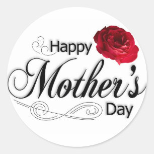 Adesivo Redondo Dia das mães feliz