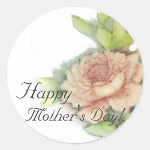 Adesivo Redondo Dia das mães feliz! Sticker-Cust.