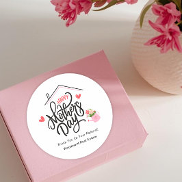 Adesivo Redondo Dia das Mães Gratidão de Corretor de Imóveis por s