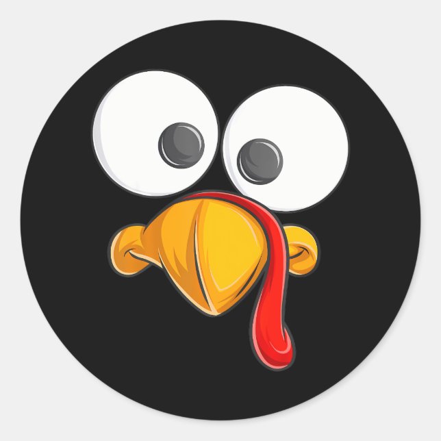 Adesivo Redondo Dia de Ação de Graças do Toddler Boys da Turquia E (Frente)