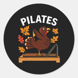 Adesivo Redondo Dia de Ação de Graças Pilates Peru Para Yoga E Ama