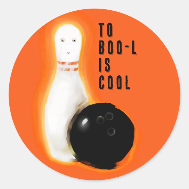 Adesivo Redondo Dia de as Bruxas engraçado (Frente)