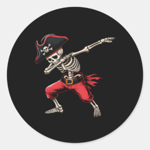 Adesivo Redondo Dia de as Bruxas engraçado De Rapazes Piratas De S