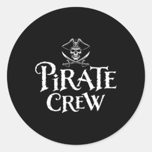 Adesivo Redondo Dia de as Bruxas engraçado Pirata Pai de Costume M