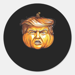 Adesivo Redondo Dia de as Bruxas engraçado Pumpkin Parody Político