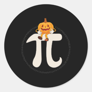 Adesivo Redondo Dia de as Bruxas engraçado Pumpkin Pie Math